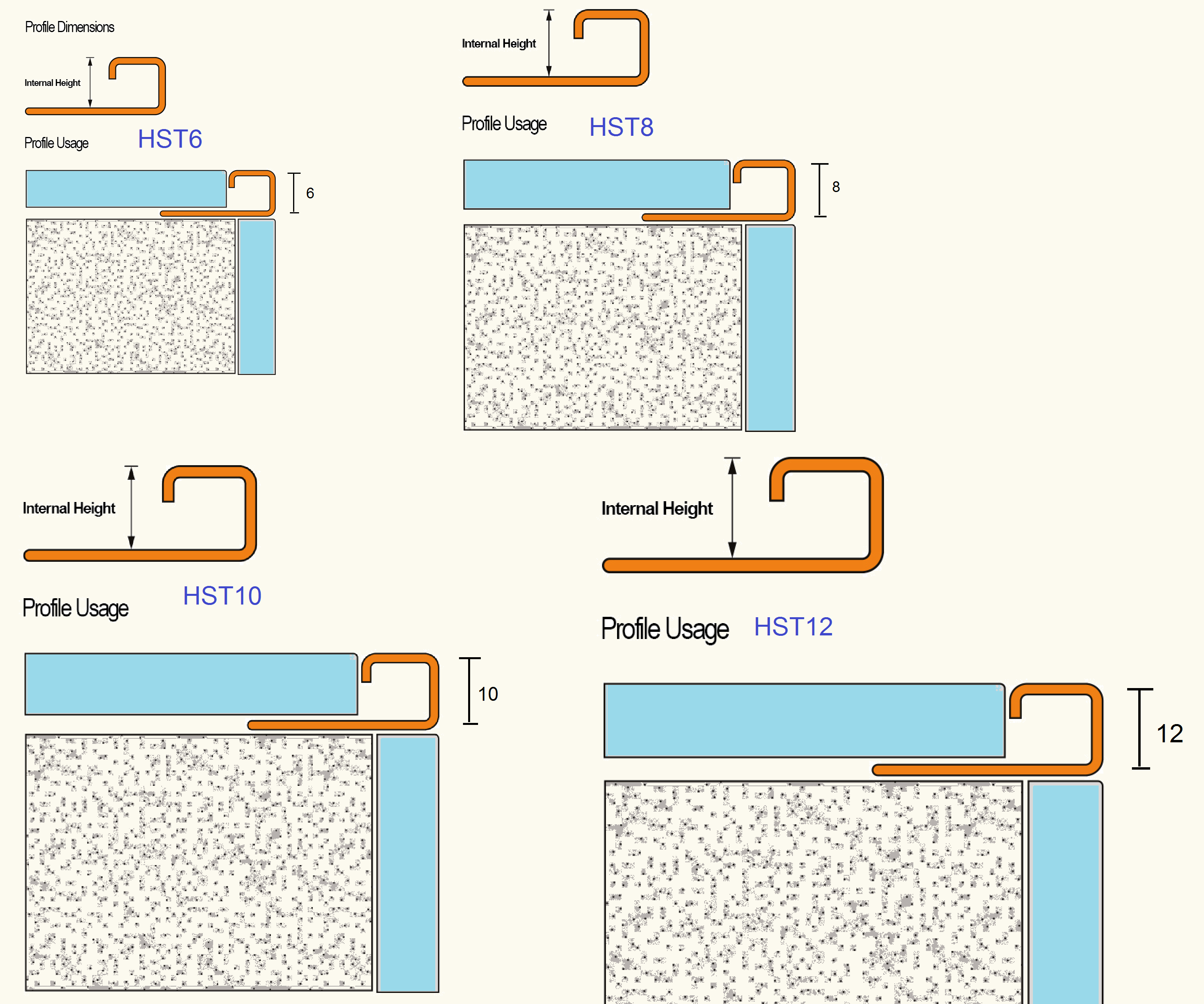 Square Tile Trim Stainless Steel 8-10-12-14 HiTechCons Stainless Steel Square Tile Trim Size