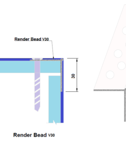 Render Bead V30, nẹp tô góc uPVC